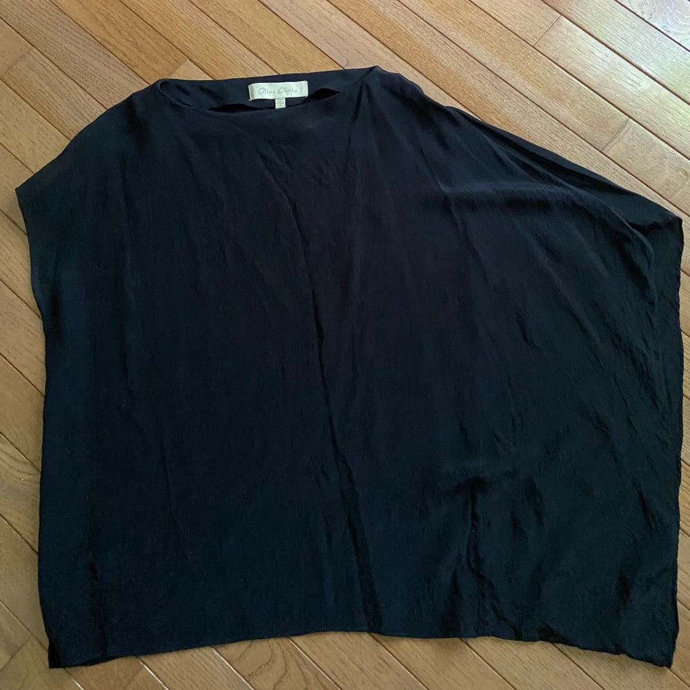 Olive Olivia silk asymmetric top